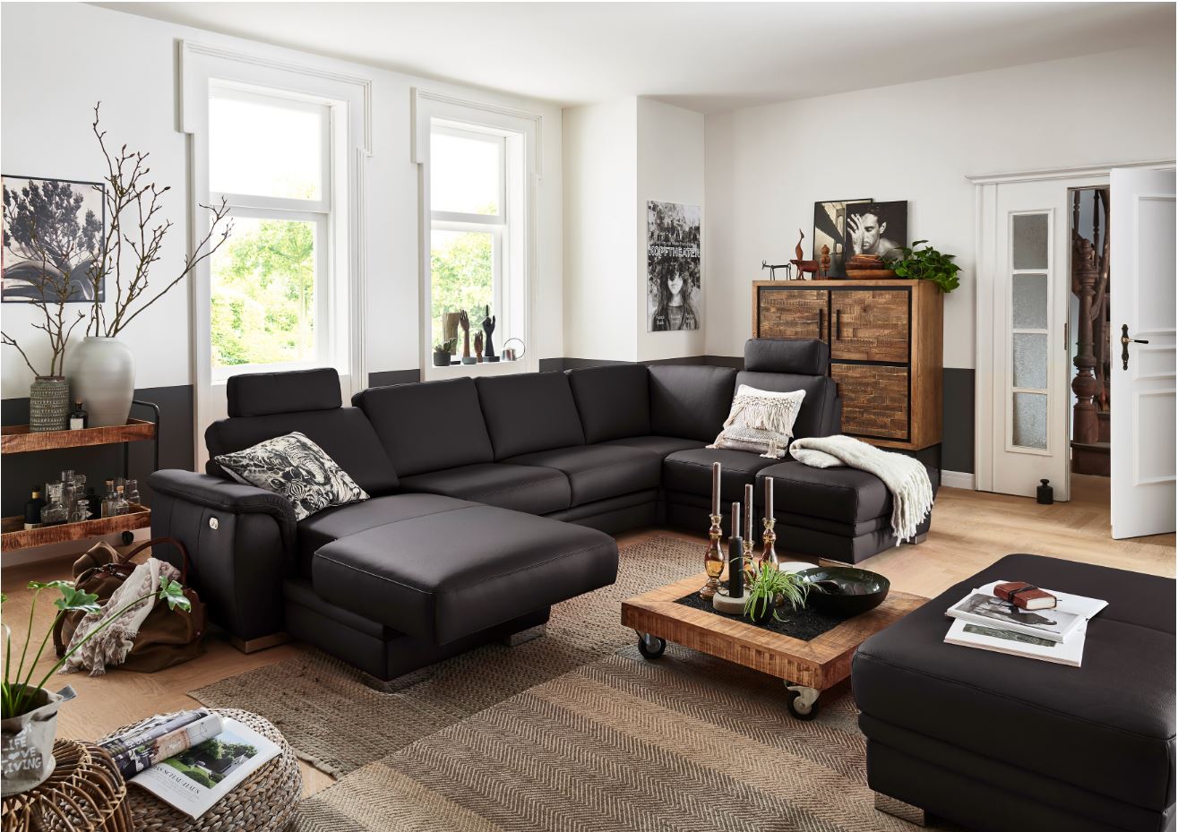 U-Gruppe Leder Biona Schwarz