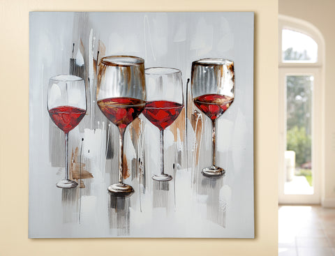 Gemälde Art- Weinprobe