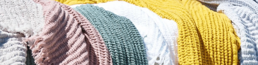 Tagesdecke Bio-Baumwolle — Plaid Marta, senf