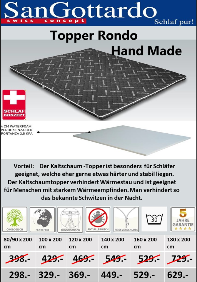 SanGottardo Topper Rondo Hand Made