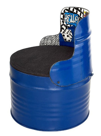 Sitztonne Graffiti blau 4er Set