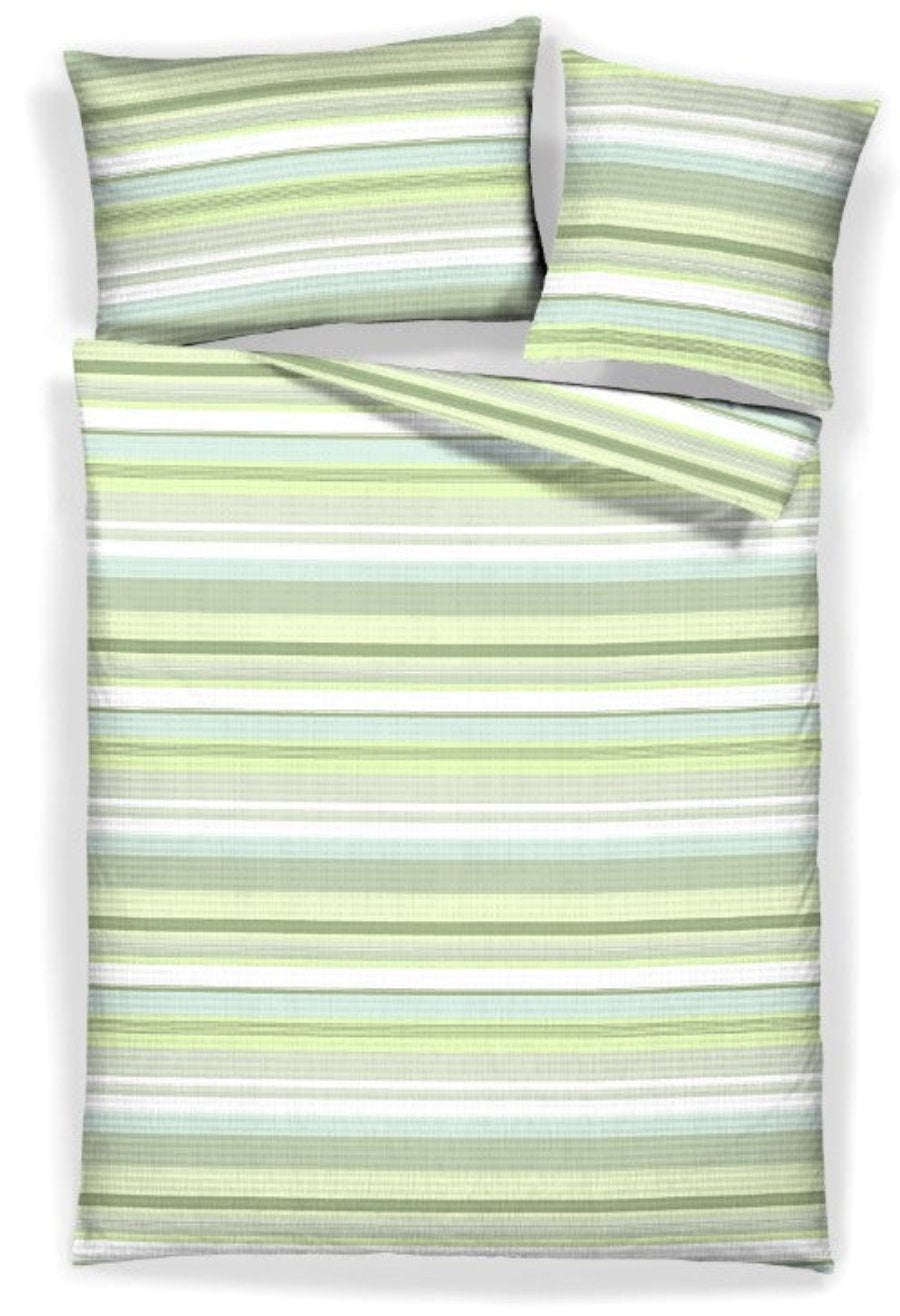 Green Stripe - Seersuckerbettwäsche