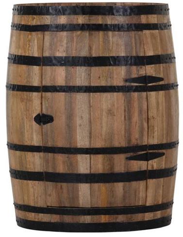 Barfass mit Weinregal
