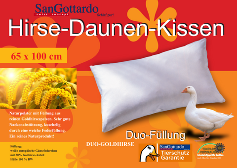 Hirse-Daunen Kissen