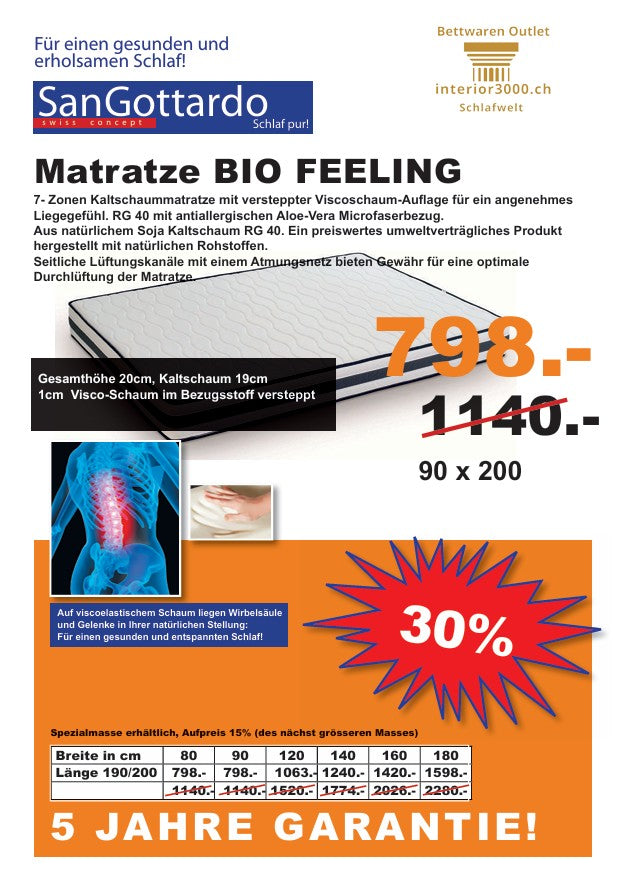 Bio Feeling Matratze