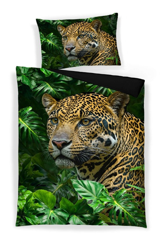 Satin Bettwäsche Leopardo