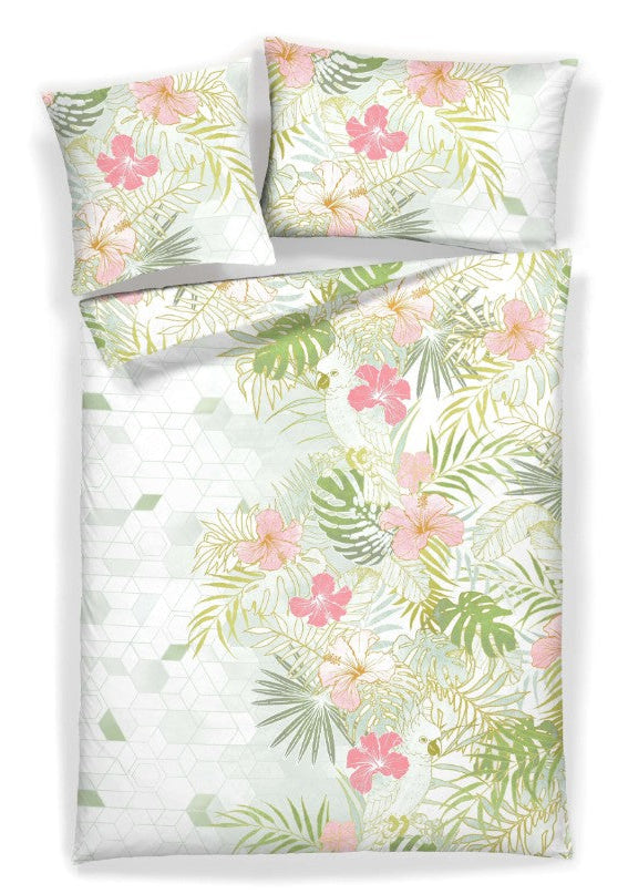 Satin Bettwäsche Palmen