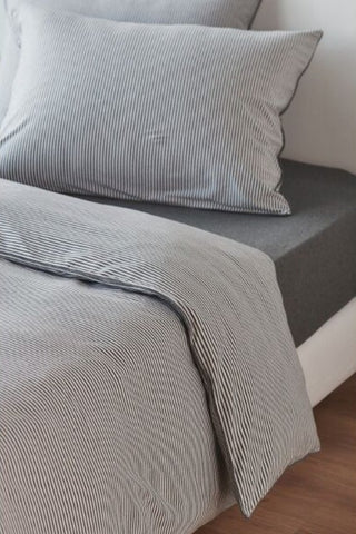Jersey Melange Streifen Bettwäsche