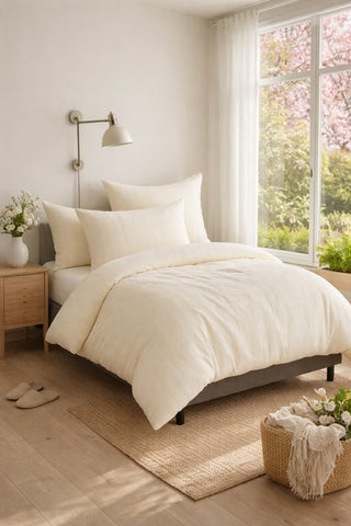 Renforcé Seersucker Bettwäsche Hally
