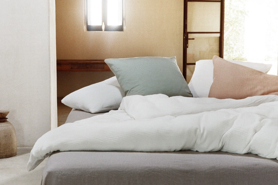 Musselin Bettwäsche Ibiza white