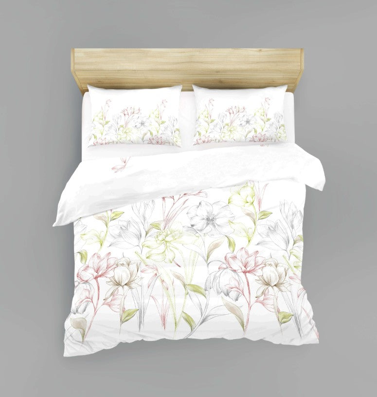 Satin bed linen Bloom