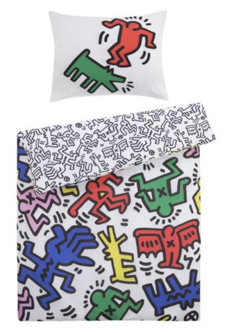 Satin Bettwäsche Keith Haring