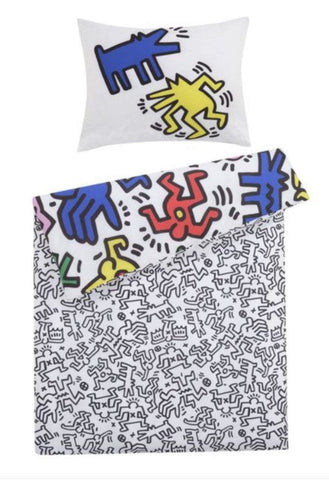Satin Bettwäsche Keith Haring