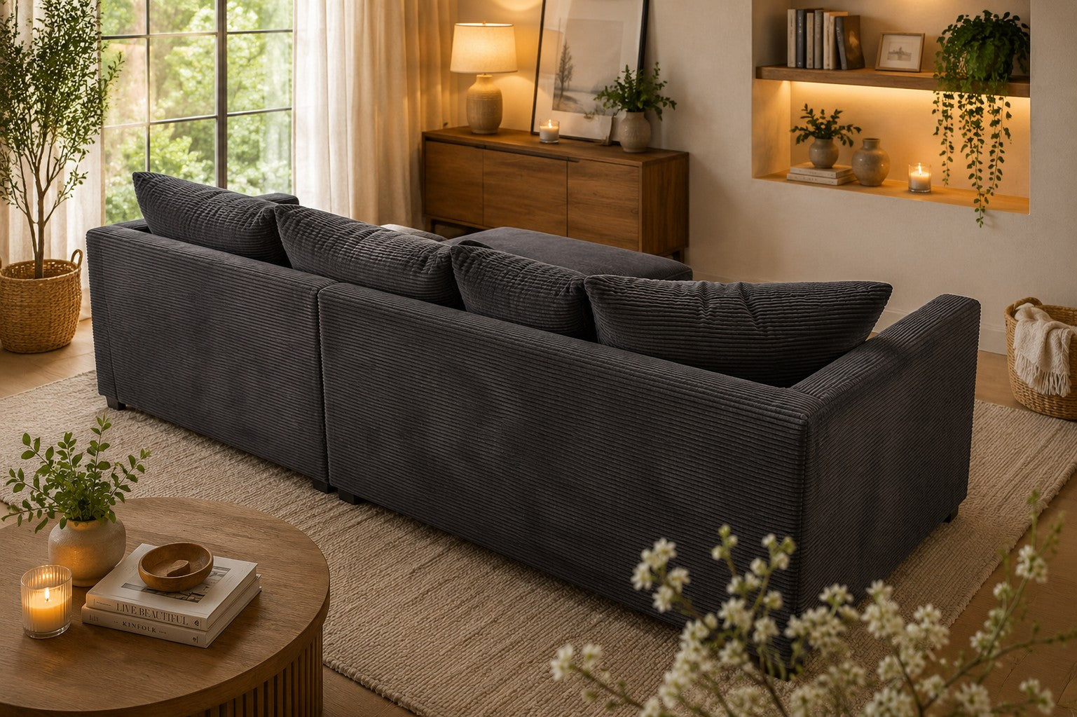 Cord Sofa Selina