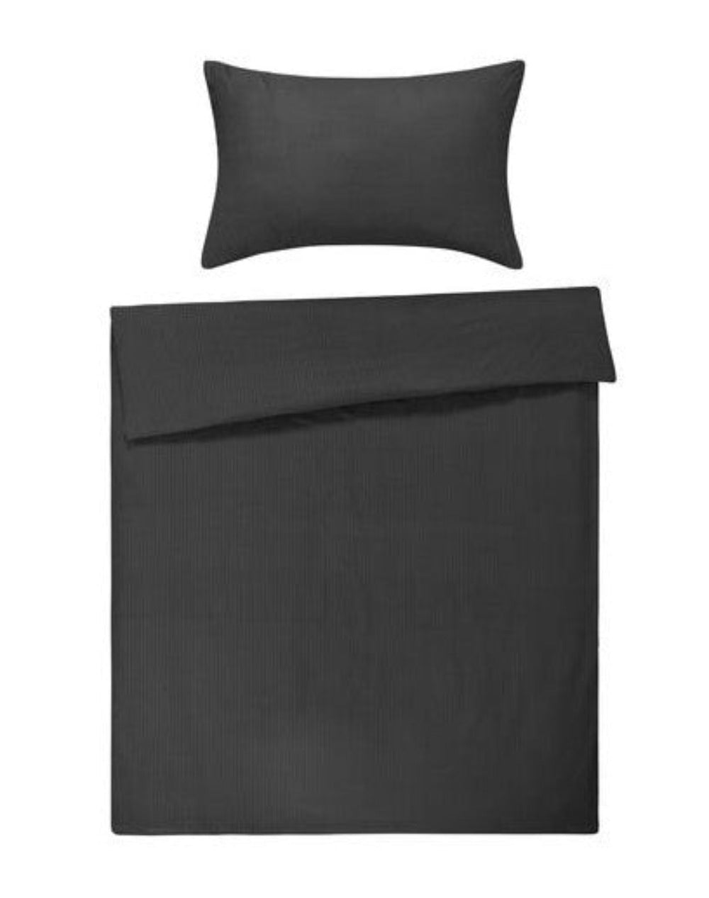 Seersucker Bettwäsche Set Anthrazit Uni