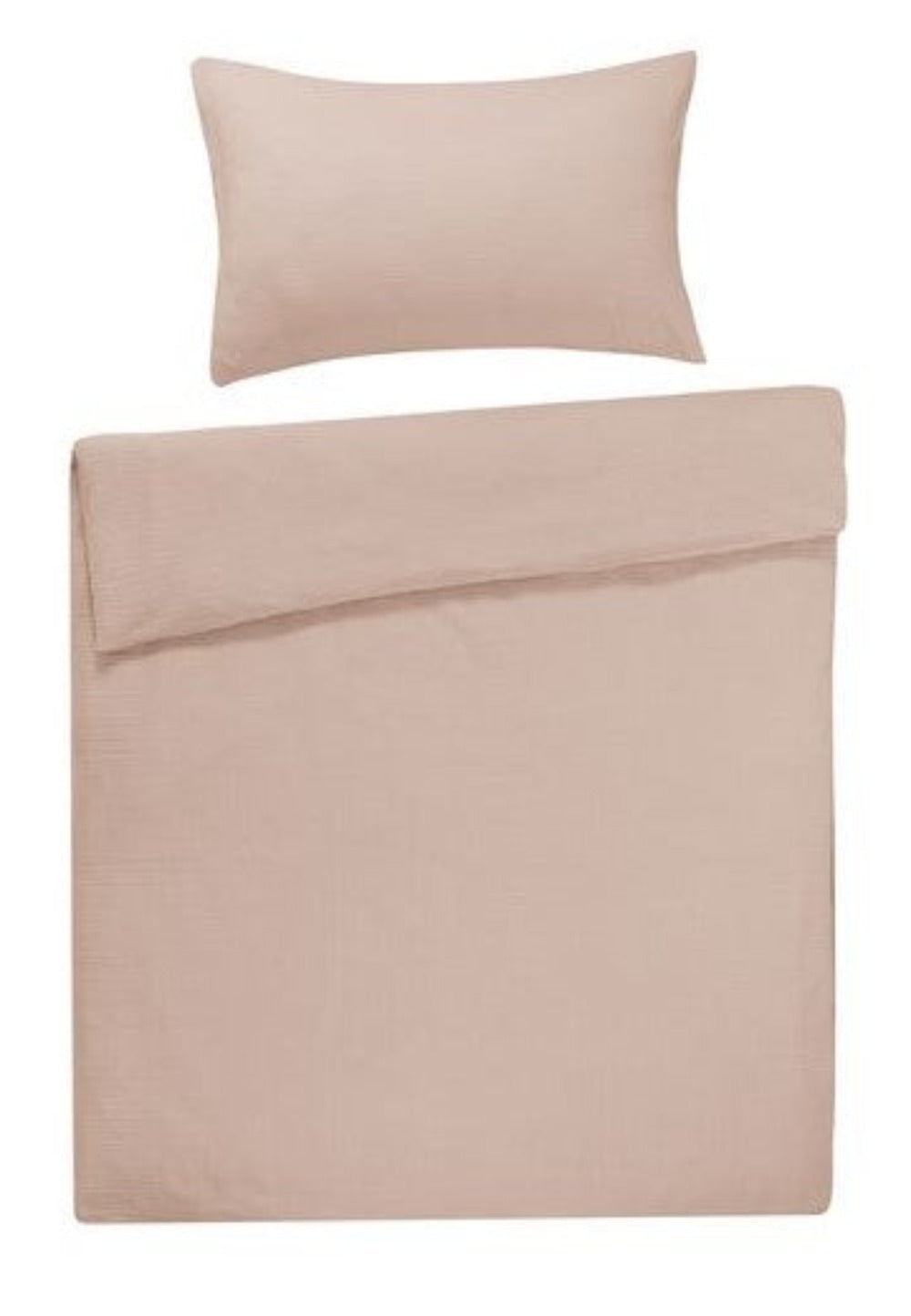 Seersucker Bettwäsche Set Latte Uni