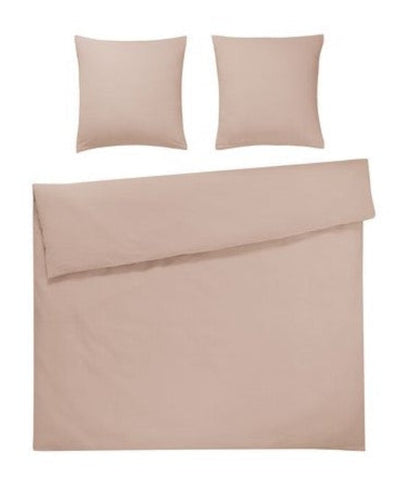 Seersucker Bettwäsche Set Latte Uni