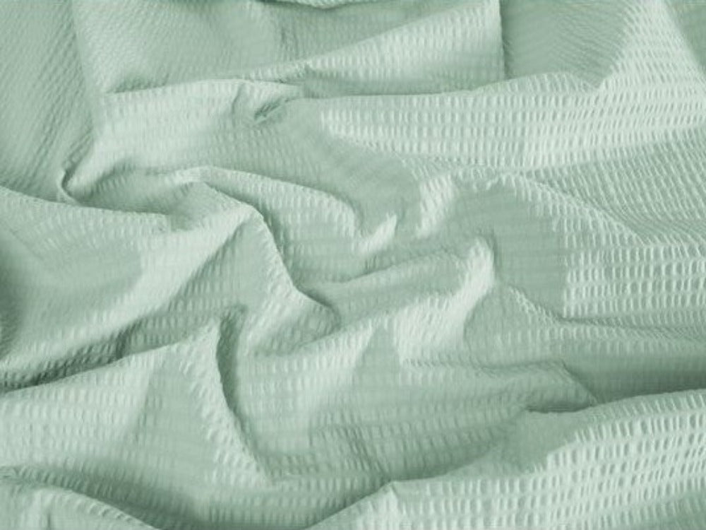 Seersucker Bettwäsche Set Mint Uni
