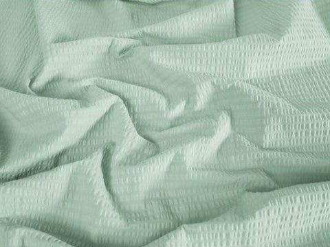 Seersucker Bettwäsche Set Mint Uni