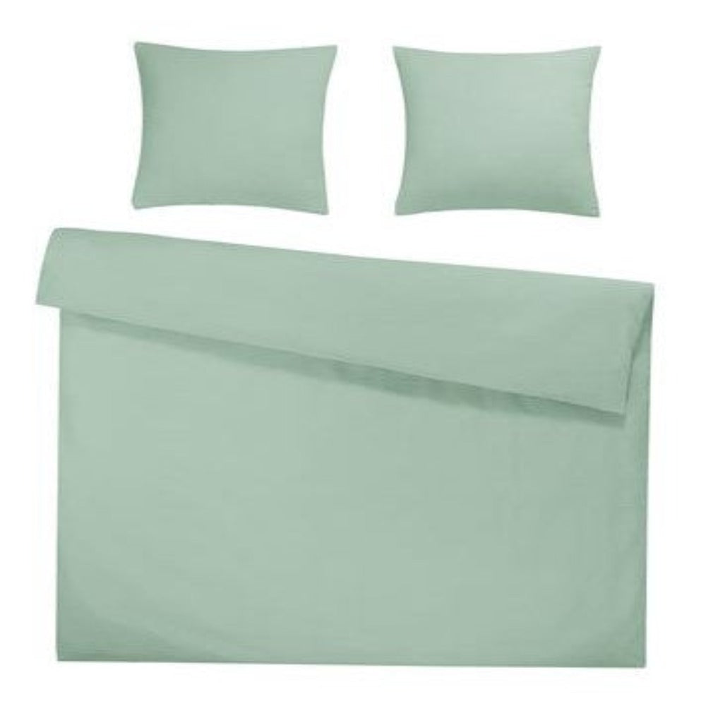 Seersucker Bettwäsche Set Mint Uni