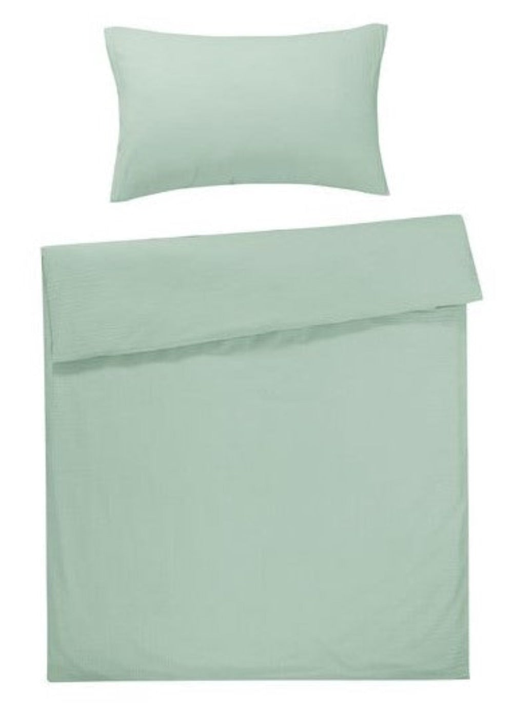 Seersucker Bettwäsche Set Mint Uni