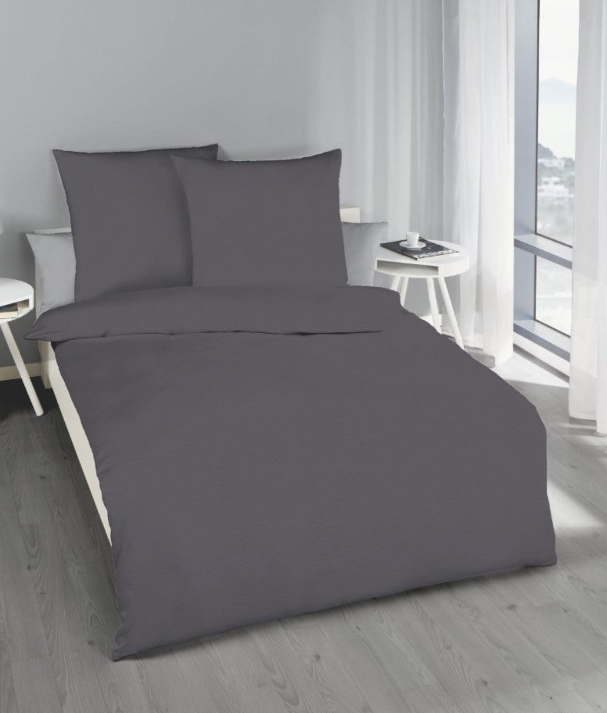 Seersucker Bettwäsche Set Uni